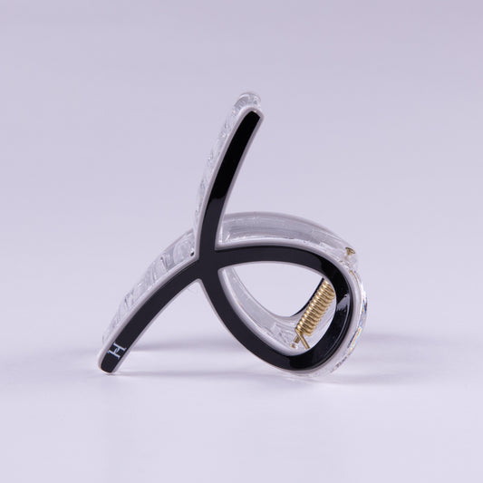 Crystal Edge Claw Clip- Black